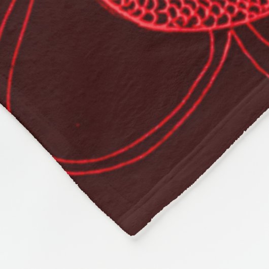 Couverture Polaire Dragon chinois du feu (Coin)