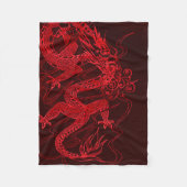 Couverture Polaire Dragon chinois du feu (Devant)