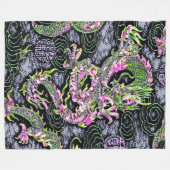 Couverture Polaire Dragon chinois le plus populaire Black Light Speci (Devant (Horizontal))