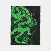 Couverture Polaire Dragon chinois vert (Devant)