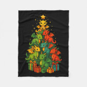 Couverture Polaire Dragon Christmas Tree Funny Dragon Xmas  (Devant)
