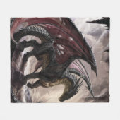 Couverture Polaire Dragon Dans La Grotte (Devant (Horizontal))
