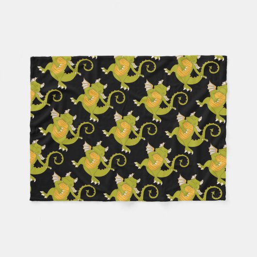 Couverture Polaire Dragon dansant (Devant (Horizontal))
