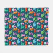 Couverture Polaire Dragon de dessin pour enfants (Devant (Horizontal))