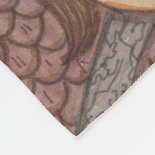 Couverture Polaire Dragon de hibou des yeux clairs (Coin)