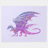 Couverture Polaire Dragon de mosaïque Extraordinaire violet (Devant (Horizontal))