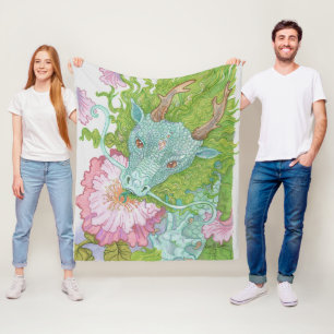 Couverture Polaire Dragon de nectar floral