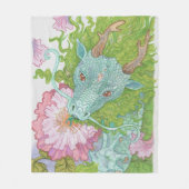 Couverture Polaire Dragon de nectar floral (Devant)