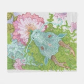 Couverture Polaire Dragon de nectar floral (Devant (Horizontal))