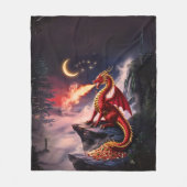Couverture Polaire Dragon de Respiration de feu gardant trésor (Devant)