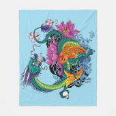 Couverture Polaire Dragon d'eau chinois Poisson Koi (Devant)