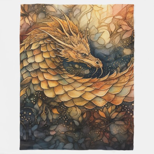Couverture Polaire Dragon d'Imaginaire Fleece Blanket (Devant)