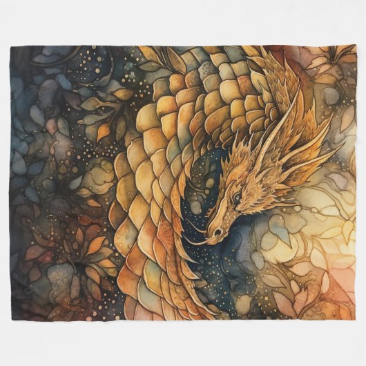 Couverture Polaire Dragon d'Imaginaire Fleece Blanket (Devant (Horizontal))