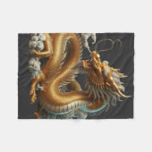 Couverture Polaire dragon doré (Devant (Horizontal))