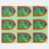 Couverture Polaire Dragon en verre tendu (Devant (Horizontal))