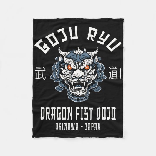 Couverture Polaire Dragon Fist Dojo Karaté Goju Ryu (Devant)