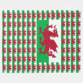 Couverture Polaire Dragon gallois ~ Drapeau du Pays de Galles (Devant (Horizontal))