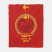 Couverture Polaire Dragon Heart, Année du Dragon (Devant)