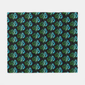 Couverture Polaire Dragon métallique vert (Devant (Horizontal))