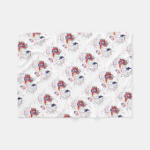 Couverture Polaire Dragon mignon de bébé, dragon de bébé d'aquarelle (Devant (Horizontal))