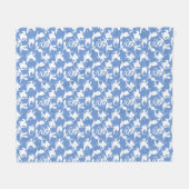 Couverture Polaire Dragon motif 01.bx4 Blue BG (Devant (Horizontal))