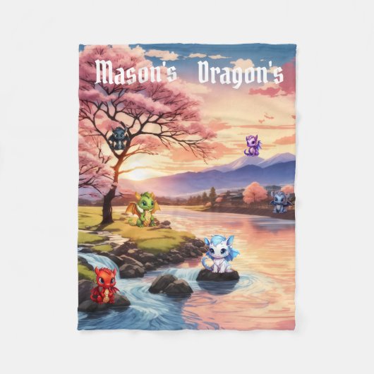 Couverture Polaire Dragon personnalisé (Devant)