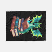 Couverture Polaire Dragon Reading Books Fantasy Lovers Mythical Creat (Devant (Horizontal))