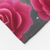 Couverture Polaire Dragon rose mignon aux fleurs roses (Coin)