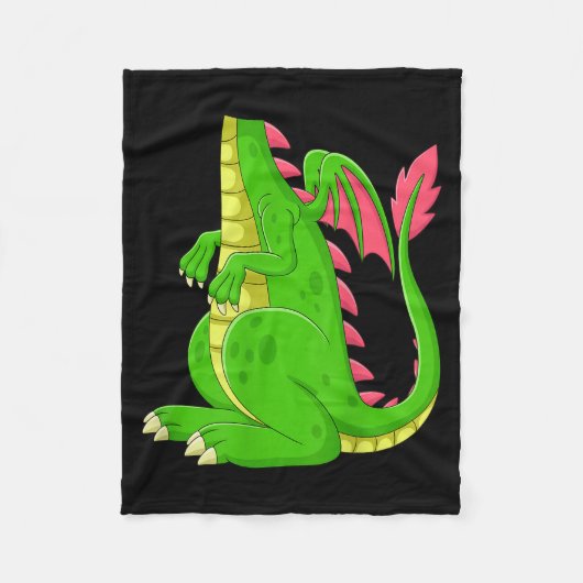 Couverture Polaire Dragon Shirt Adult Men Women Kids Green Dragon Cos (Devant)