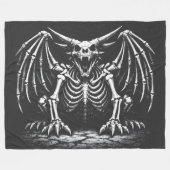 Couverture Polaire Dragon squelette par BurnsInHell (Devant (Horizontal))