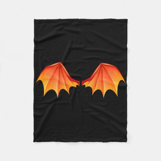 Couverture Polaire Dragon T Ailes Halloween Costume Orange Sur Le Ck (Devant)
