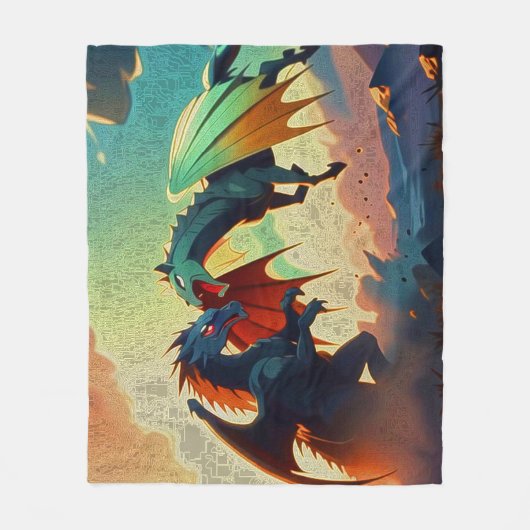 Couverture Polaire Dragon vs Pegasus  (Devant)