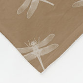 Couverture Polaire Dragonflies Brown à la crème (Coin)