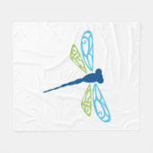 Couverture Polaire Dragonfly bleu et vert (Devant (Horizontal))