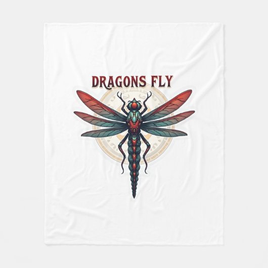 Couverture Polaire Dragonfly cool Machiné Steampunk - Dragons Fly - (Devant)