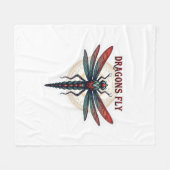 Couverture Polaire Dragonfly cool Machiné Steampunk - Dragons Fly - (Devant (Horizontal))