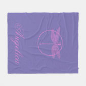 Couverture Polaire Dragonfly Imaginaire rose et violet (Devant (Horizontal))
