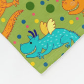 Couverture Polaire Dragons colorés (Coin)