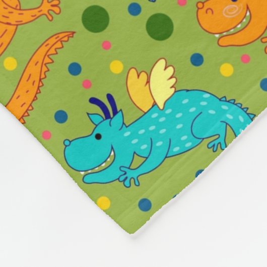 Couverture Polaire Dragons colorés (Coin)