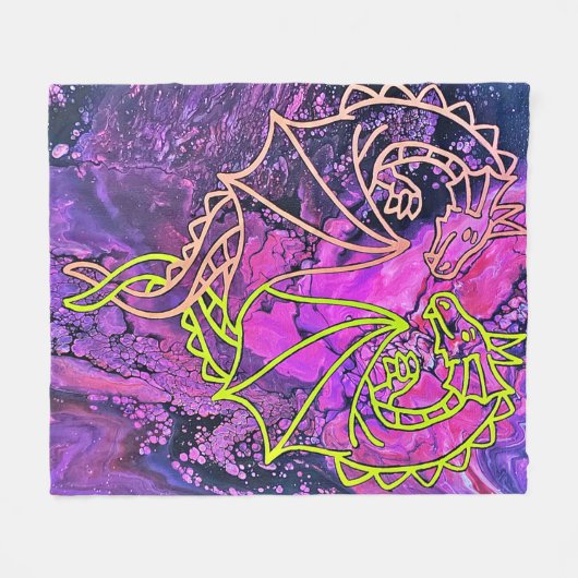 Couverture Polaire Dragons interconnectés (Devant (Horizontal))