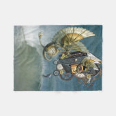 Couverture Polaire Dragons Steampunk & Dauphins Panneau Mur Art (Devant (Horizontal))