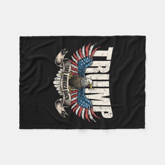 Couverture Polaire Drapeau 2024 Rendre l'Amérique Hommes Femmes Donal (Devant (Horizontal))