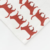 Couverture Polaire Drapeau 4 juillet chat rouge blanc et bleu (Coin)