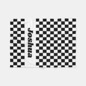 Couverture Polaire Drapeau à damier noir et blanc (Devant (Horizontal))