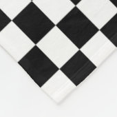 Couverture Polaire Drapeau à damier noir et blanc (Coin)