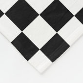 Couverture Polaire Drapeau À damiers Élégant Motif noir et blanc (Coin)