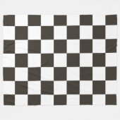 Couverture Polaire Drapeau À damiers (noir et blanc) (Motif du vérifi (Devant (Horizontal))