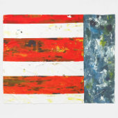 Couverture Polaire Drapeau Abstrait américain (Devant (Horizontal))