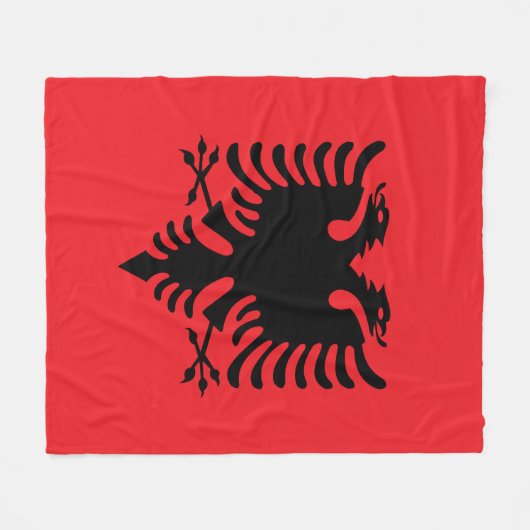 Couverture Polaire Drapeau albanais (Devant (Horizontal))