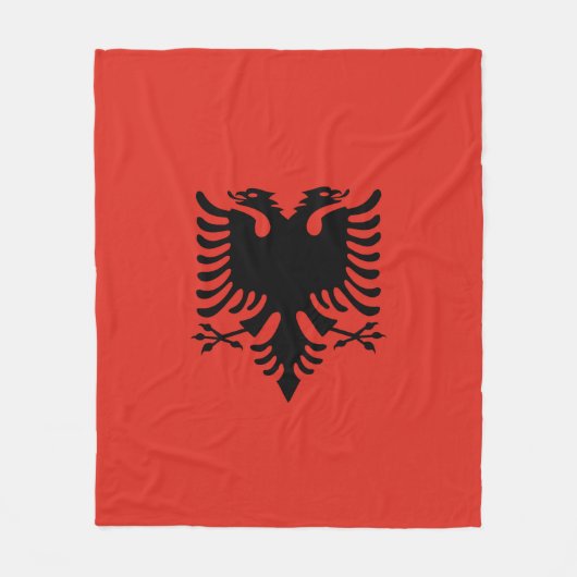 Couverture Polaire Drapeau albanais (Devant)